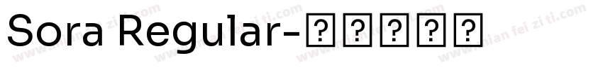 Sora Regular字体转换